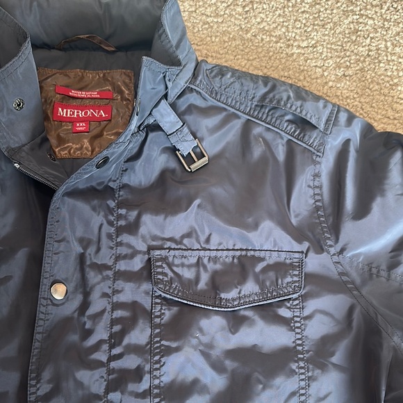 Merona Mens Military Field Jacket Water Resistant Utility Coat Navy Size XXL - Picture 3 of 8